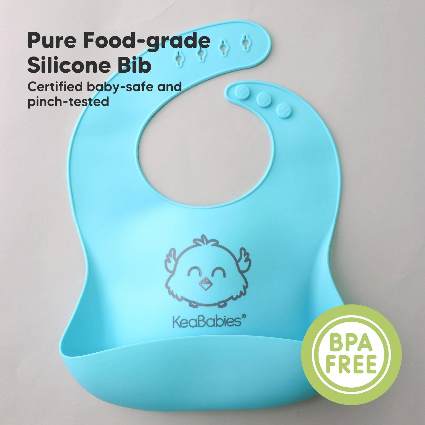 2-Pack Prep Silicone Bibs for Babies, Toddlers, Boys, Girls: Cloud Nine