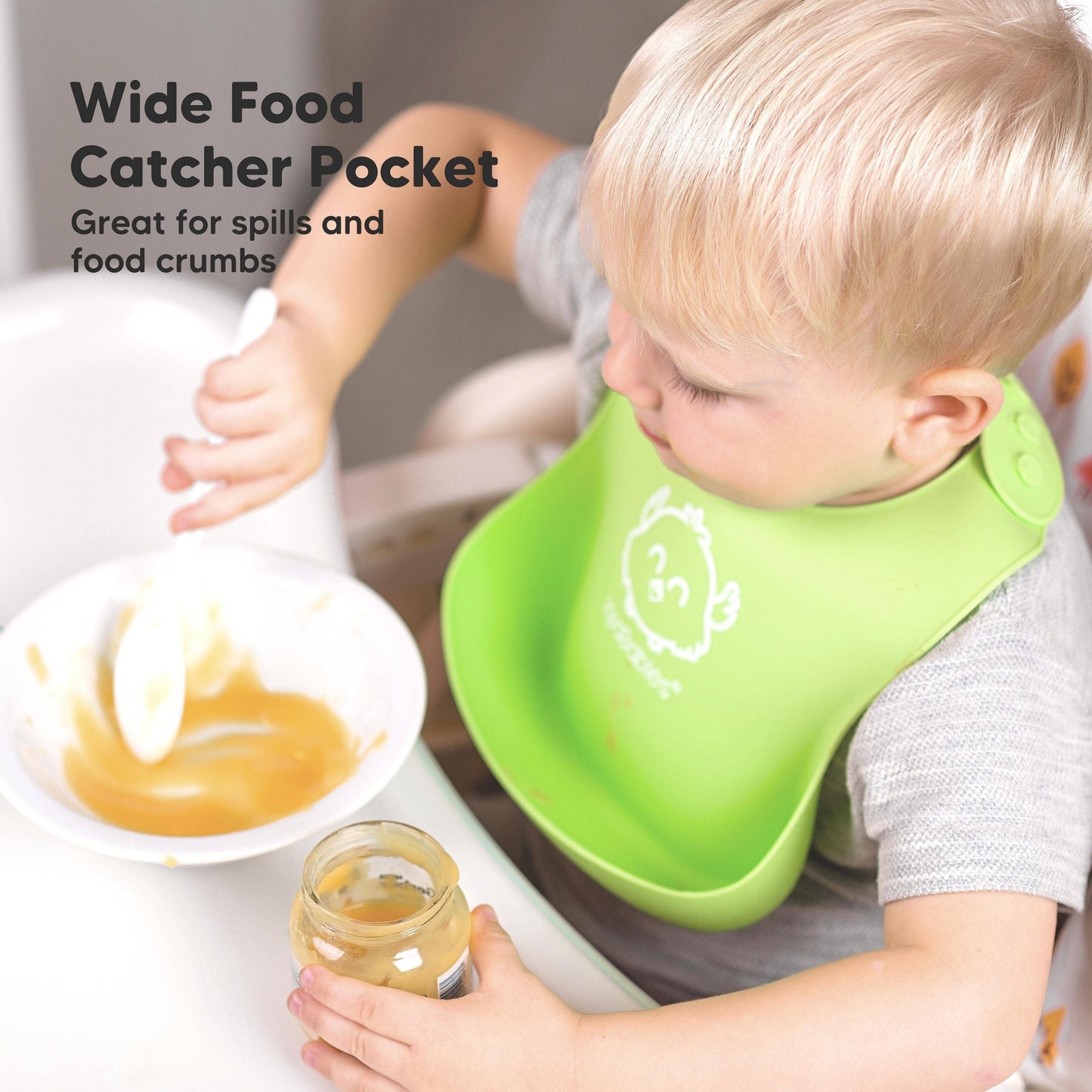 2-Pack Prep Silicone Bibs for Babies, Toddlers, Boys, Girls: Cloud Nine