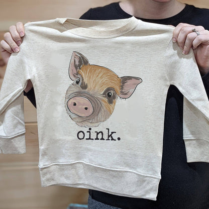 "Oink" PIG Toddler Long Sleeve Shirt