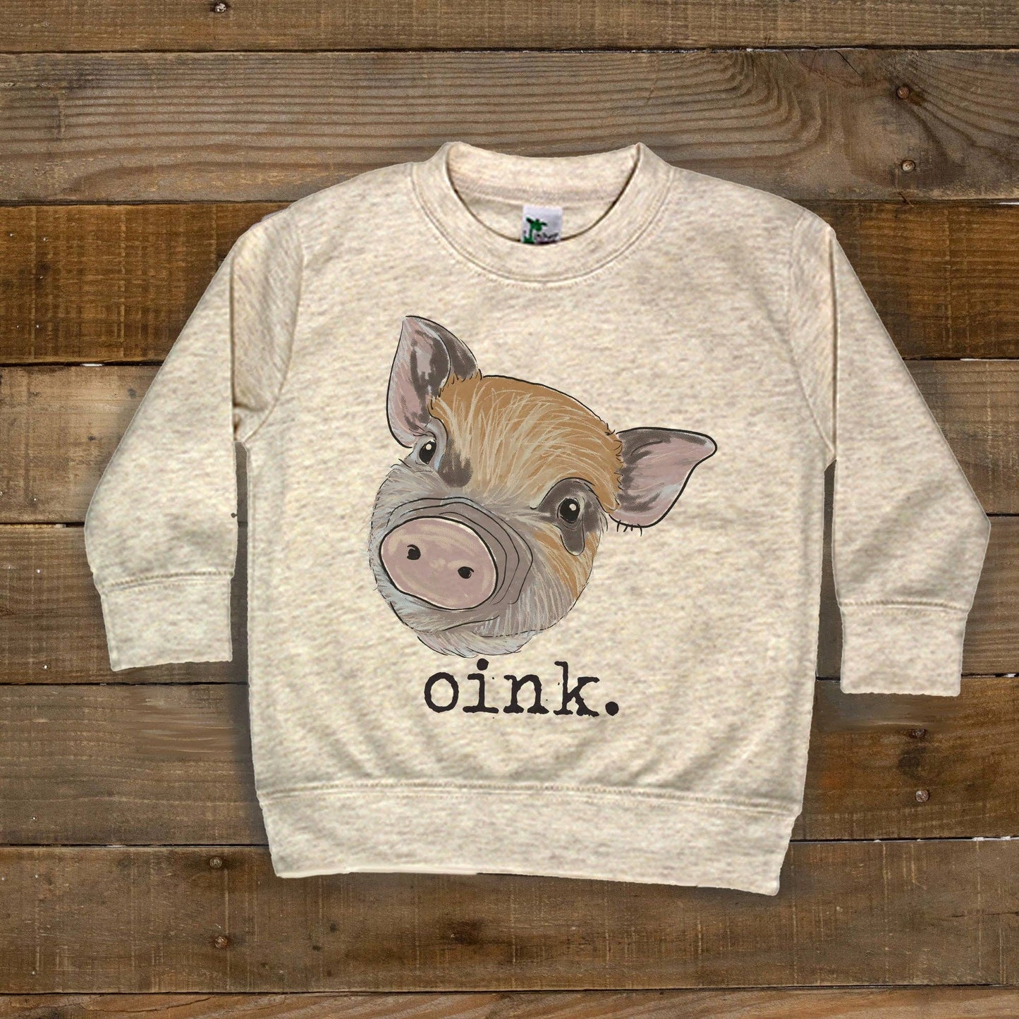 "Oink" PIG Toddler Long Sleeve Shirt