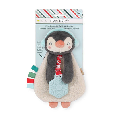 Holiday Itzy Lovey™ Plush + Teether Toy: Penguin