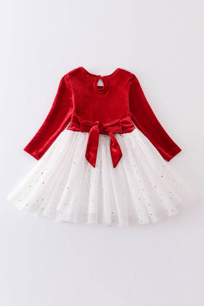 Red Velvet Girl Dress