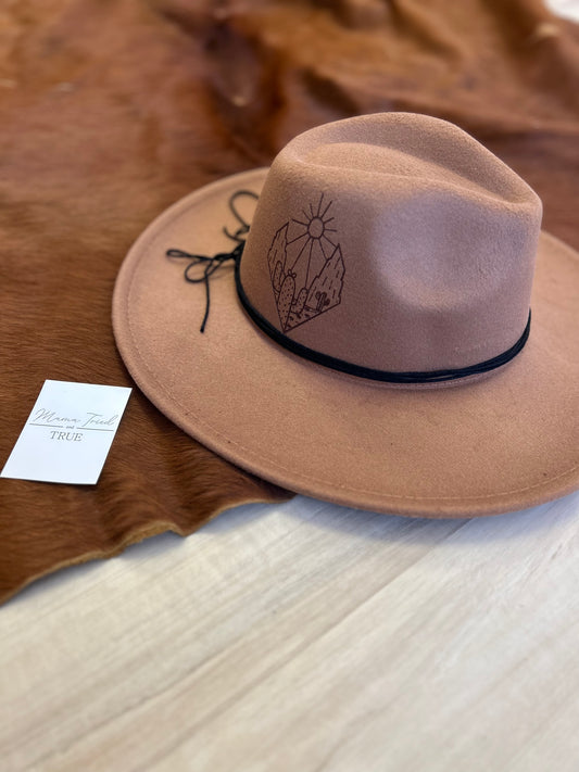 Desert Scene Felt Hat