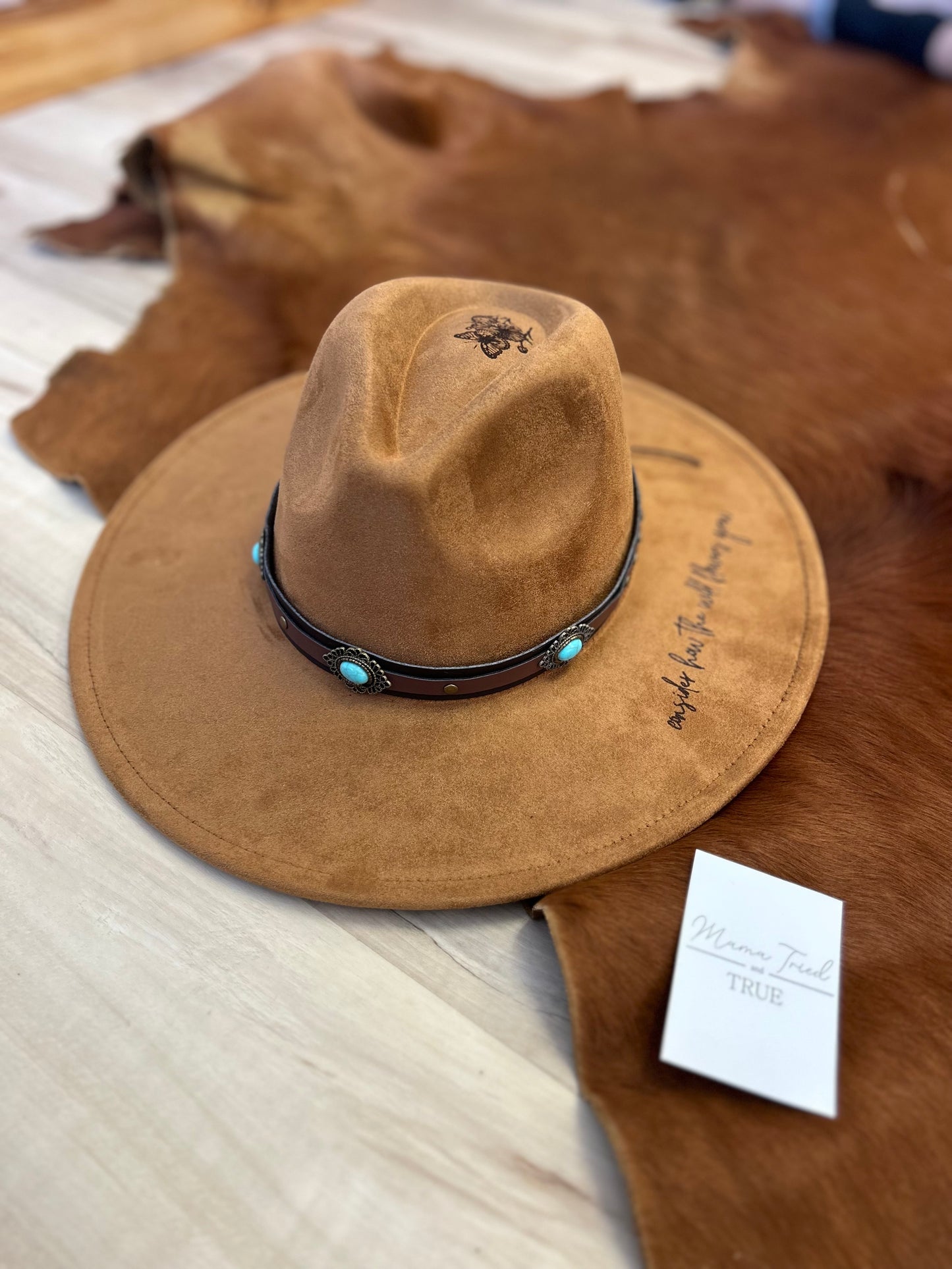 Leather with Turquoise Accents Hat Band