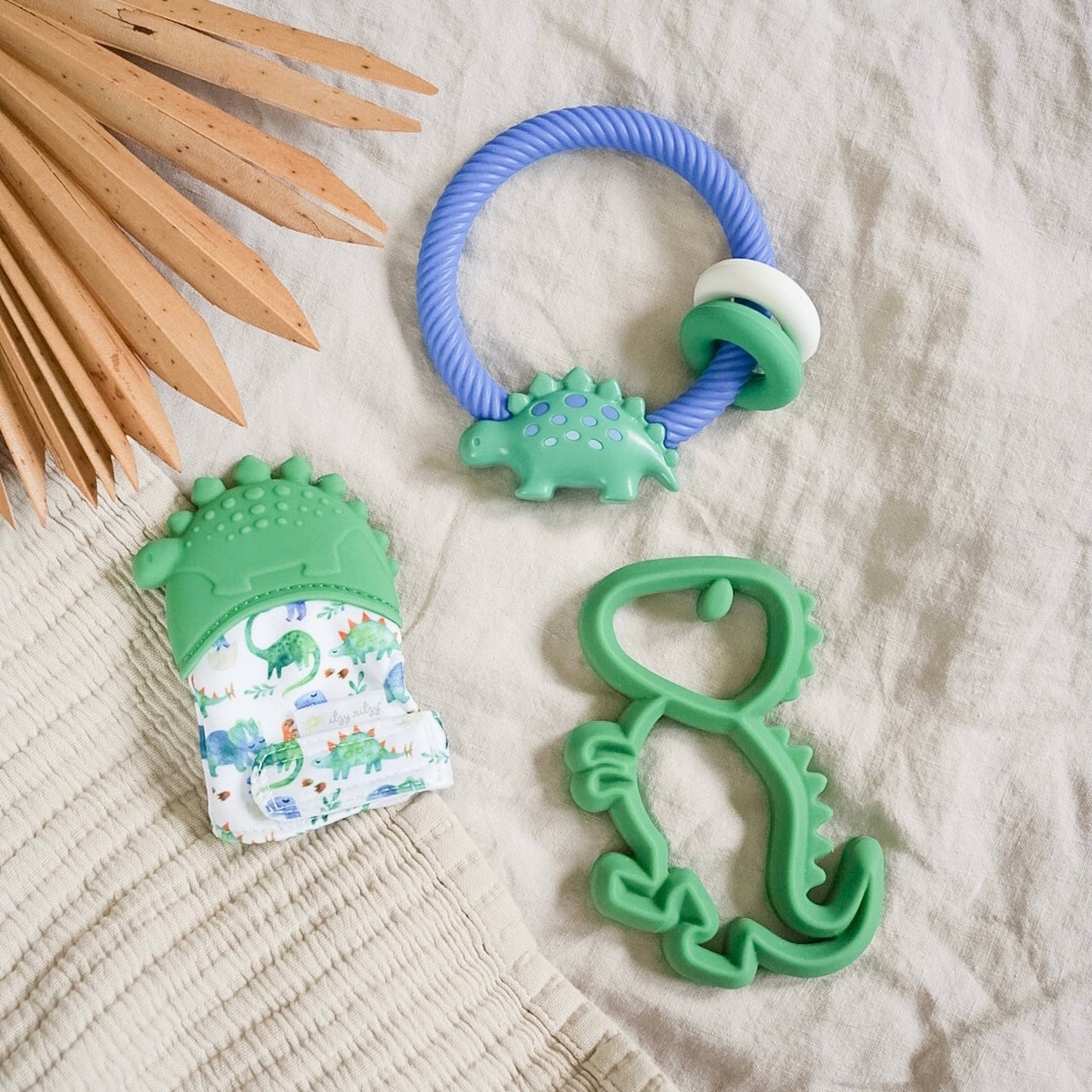 Itzy Mitt™ Silicone Teething Mitts: Sun