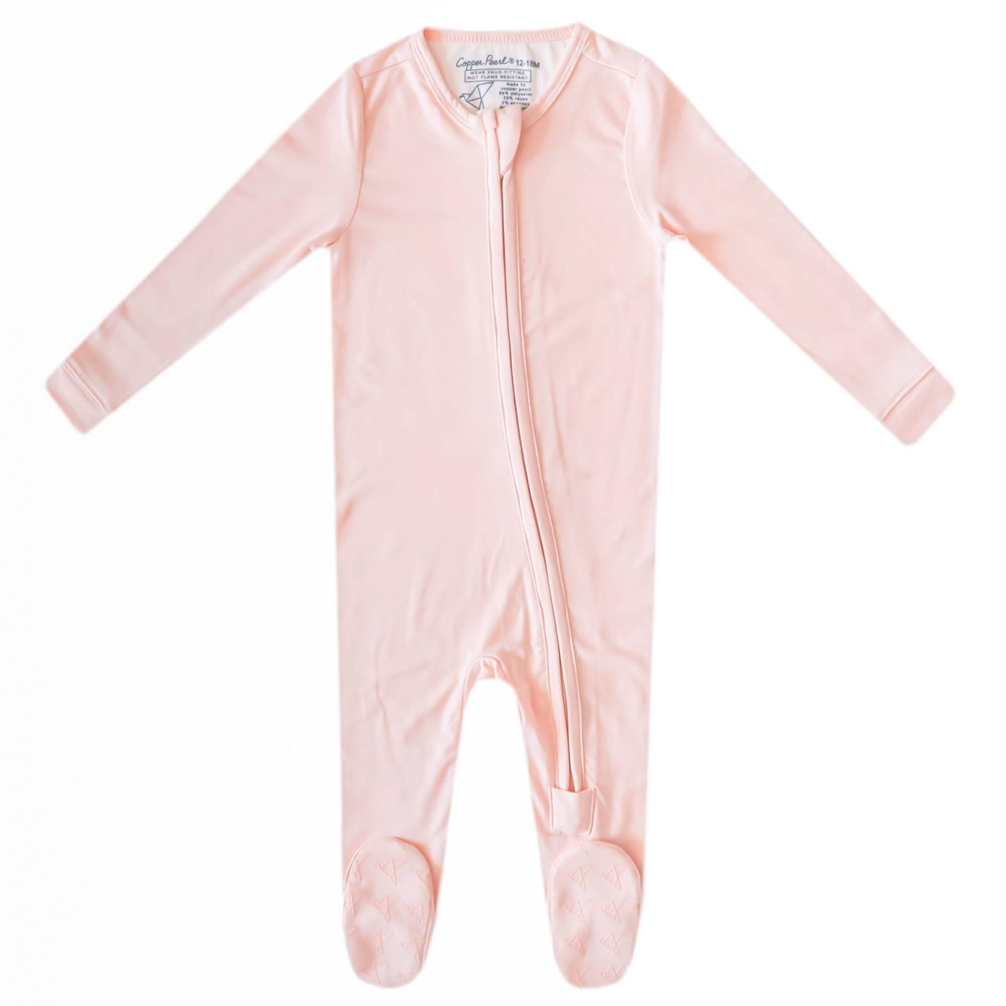 Copper Pearl Newborn Zip Up Footies