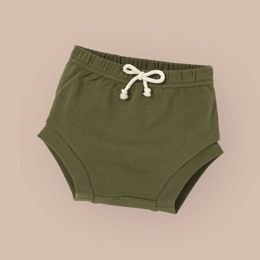 Green Organic Cotton Bloomer Shorts: Stylish Summer Wear