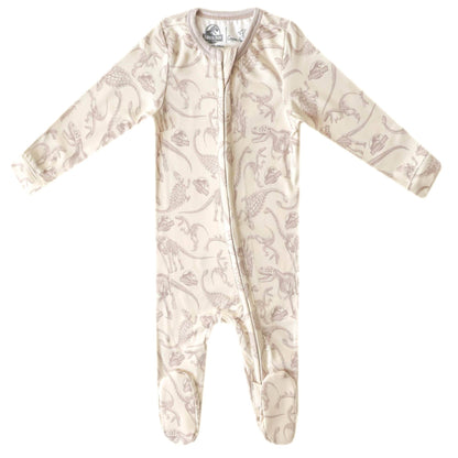 Copper Pearl Newborn Zip Up Footies