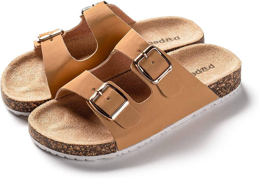 Girls Comfort Sandals Buckle Adjustable Slip-on.