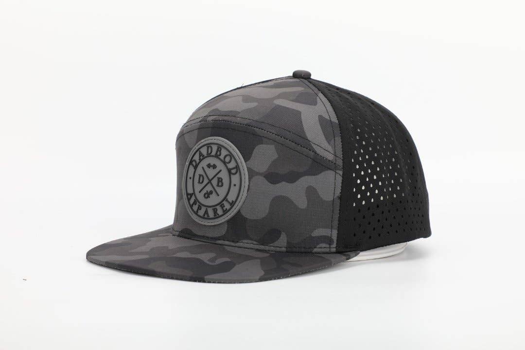 Premium Active 6-Panel Logo Hat (Black Camo)
