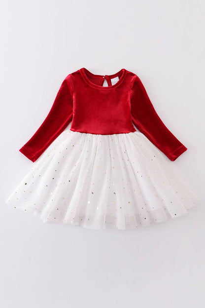 Red Velvet Girl Dress